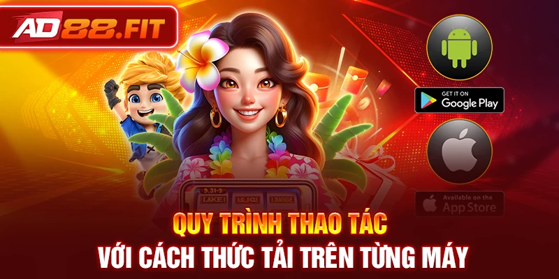 Quy trình thao tác với cách thức tải trên từng máy